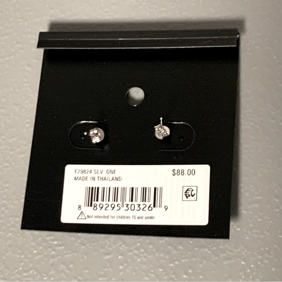 Coach sliver Pave Signature studs - NWT - Picture 3 of 3